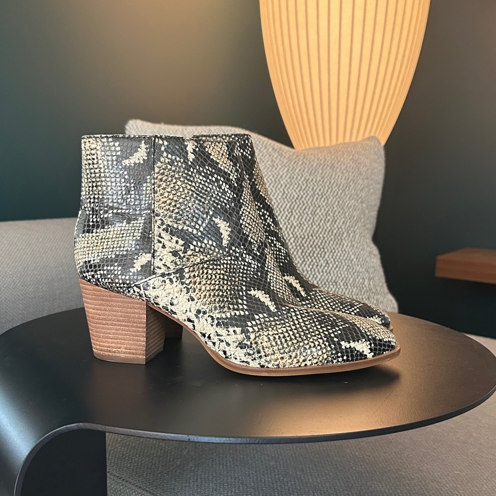 Madewell Snakeskin Pattern Ankle Boots